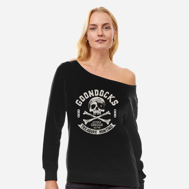 Goon Docks Treasure Hunting-Womens-Off Shoulder-Sweatshirt-Nemons