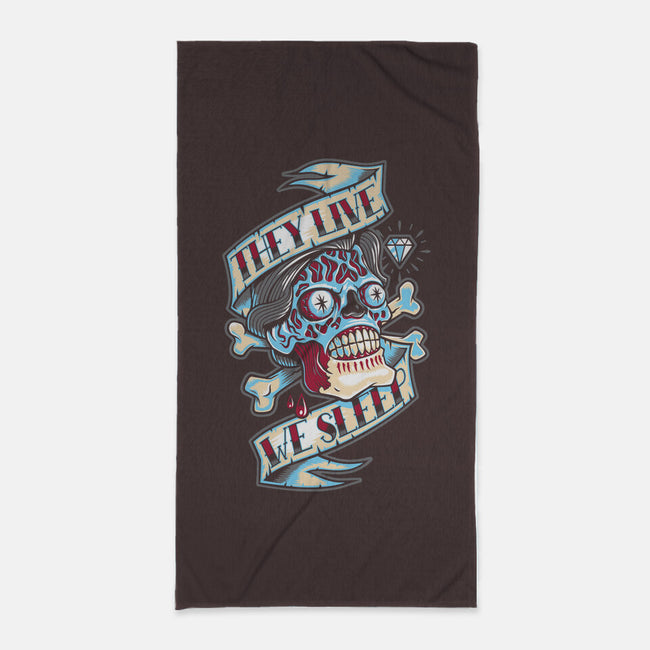 They Live We Sleep-None-Beach-Towel-Nemons