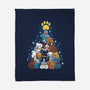 Dog Xmas Tree-None-Fleece-Blanket-Vallina84