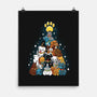 Dog Xmas Tree-None-Matte-Poster-Vallina84