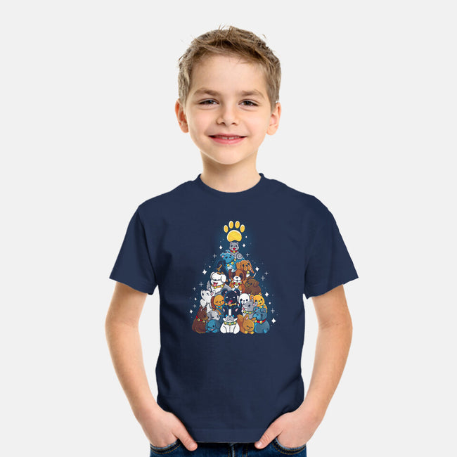 Dog Xmas Tree-Youth-Basic-Tee-Vallina84