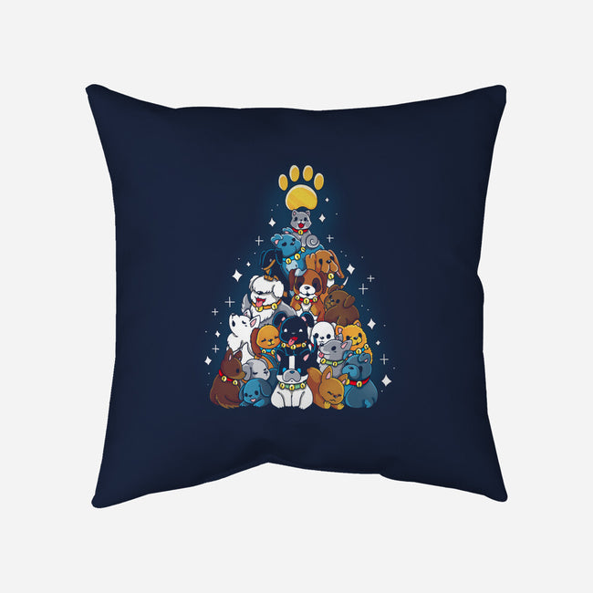 Dog Xmas Tree-None-Removable Cover-Throw Pillow-Vallina84