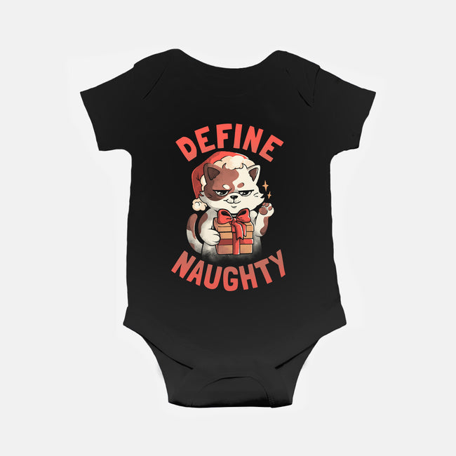 Santa Define Naughty-Baby-Basic-Onesie-eduely