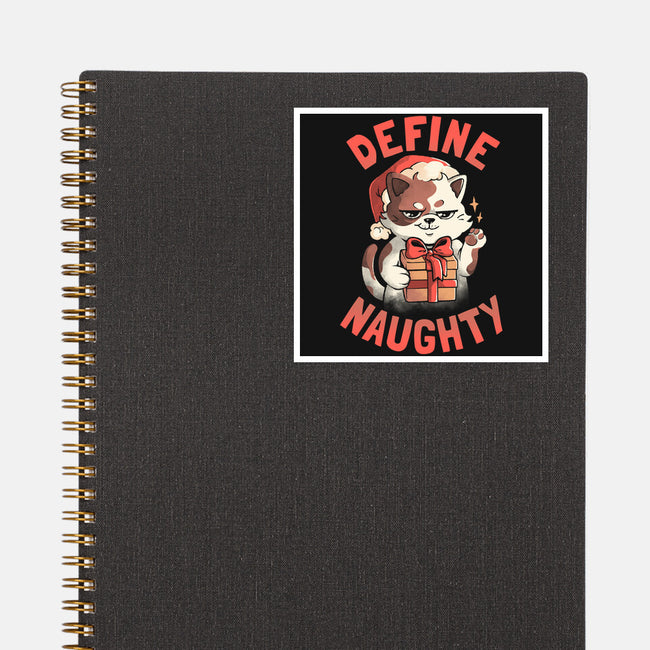 Santa Define Naughty-None-Glossy-Sticker-eduely