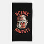 Santa Define Naughty-None-Beach-Towel-eduely