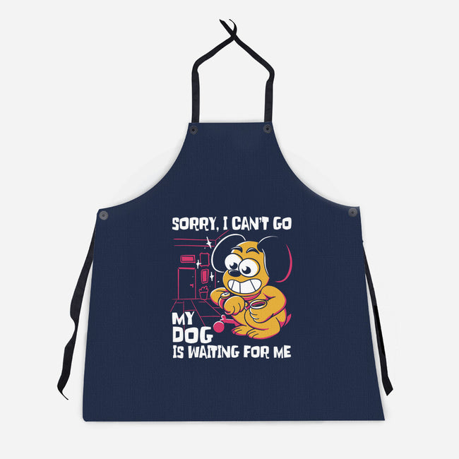 My Dog Is Waiting-Unisex-Kitchen-Apron-estudiofitas