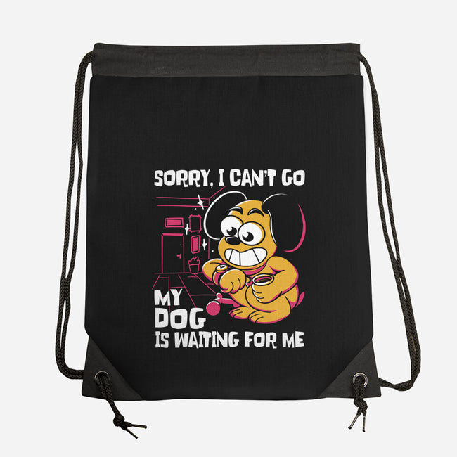 My Dog Is Waiting-None-Drawstring-Bag-estudiofitas