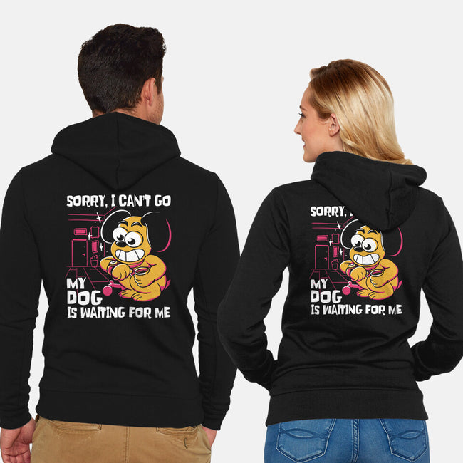 My Dog Is Waiting-Unisex-Zip-Up-Sweatshirt-estudiofitas