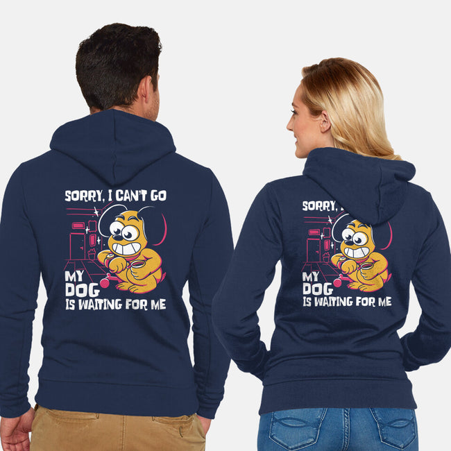 My Dog Is Waiting-Unisex-Zip-Up-Sweatshirt-estudiofitas