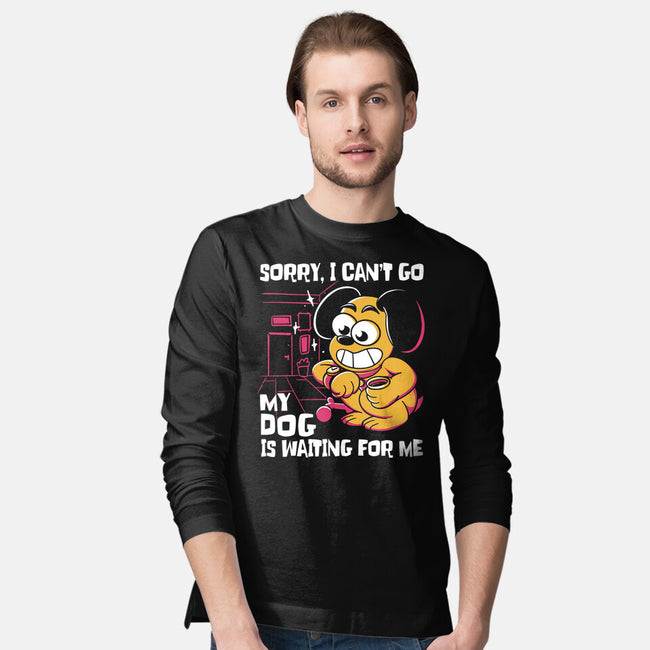 My Dog Is Waiting-Mens-Long Sleeved-Tee-estudiofitas