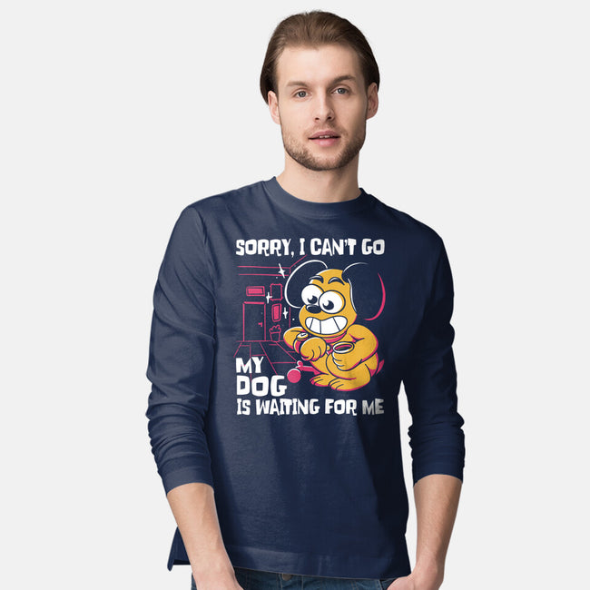 My Dog Is Waiting-Mens-Long Sleeved-Tee-estudiofitas