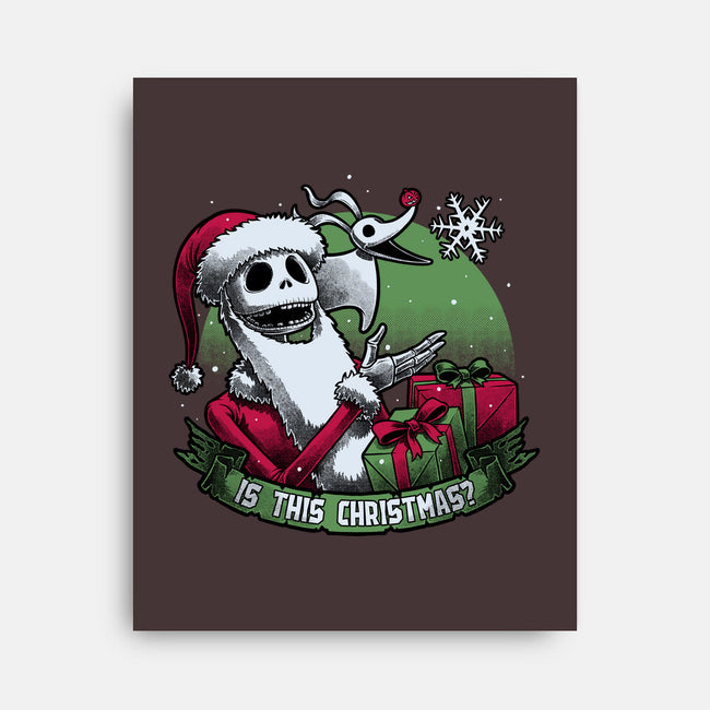 Skeleton Christmas Halloween-None-Stretched-Canvas-Studio Mootant