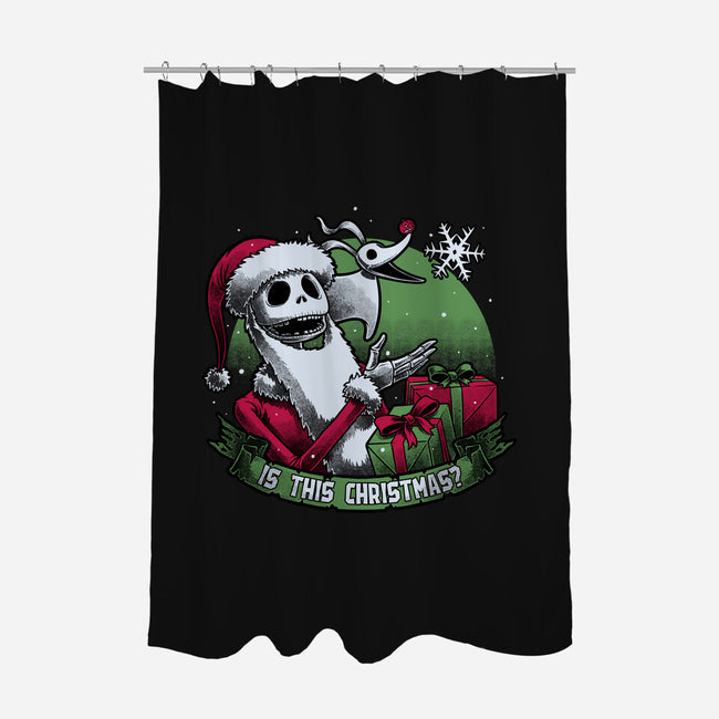 Skeleton Christmas Halloween-None-Polyester-Shower Curtain-Studio Mootant