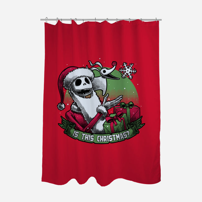 Skeleton Christmas Halloween-None-Polyester-Shower Curtain-Studio Mootant