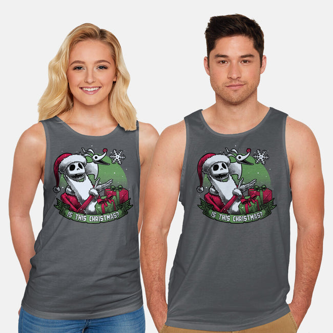 Skeleton Christmas Halloween-Unisex-Basic-Tank-Studio Mootant