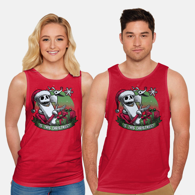 Skeleton Christmas Halloween-Unisex-Basic-Tank-Studio Mootant