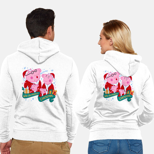 Christmas Family-Unisex-Zip-Up-Sweatshirt-spoilerinc