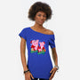 Christmas Family-Womens-Off Shoulder-Tee-spoilerinc