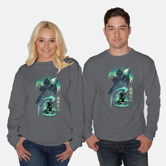 Ex-Soldier Landscape-Unisex-Crew Neck-Sweatshirt-dandingeroz