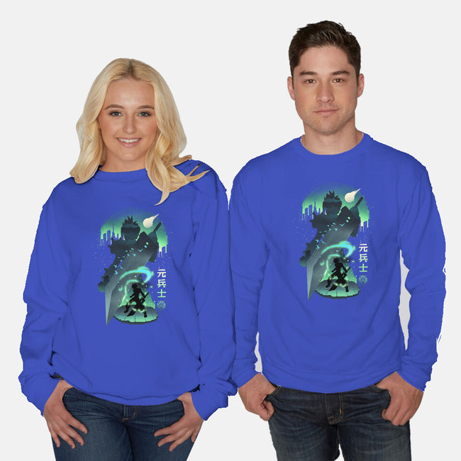 Ex-Soldier Landscape-Unisex-Crew Neck-Sweatshirt-dandingeroz