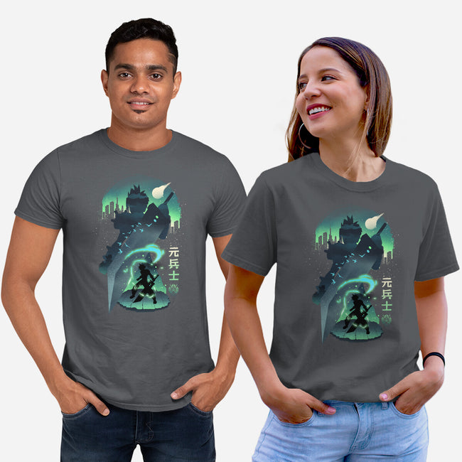 Ex-Soldier Landscape-Unisex-Basic-Tee-dandingeroz