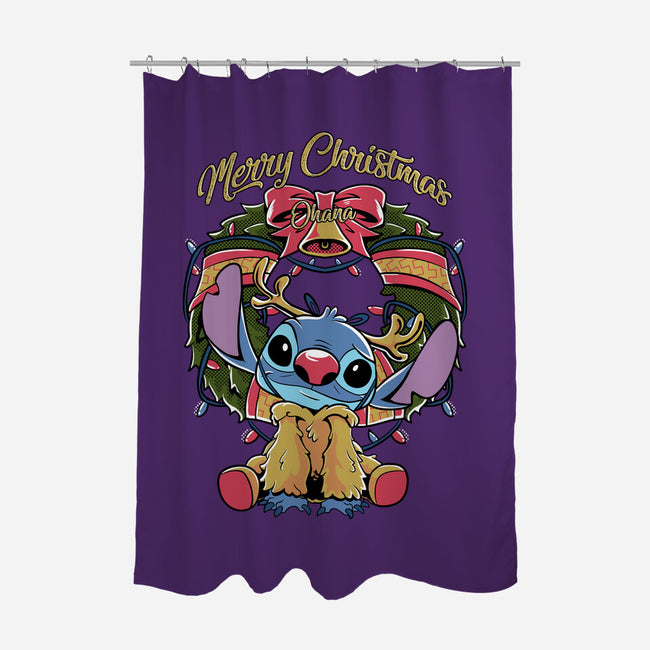 Stitch Christimas-None-Polyester-Shower Curtain-Nihon Bunka