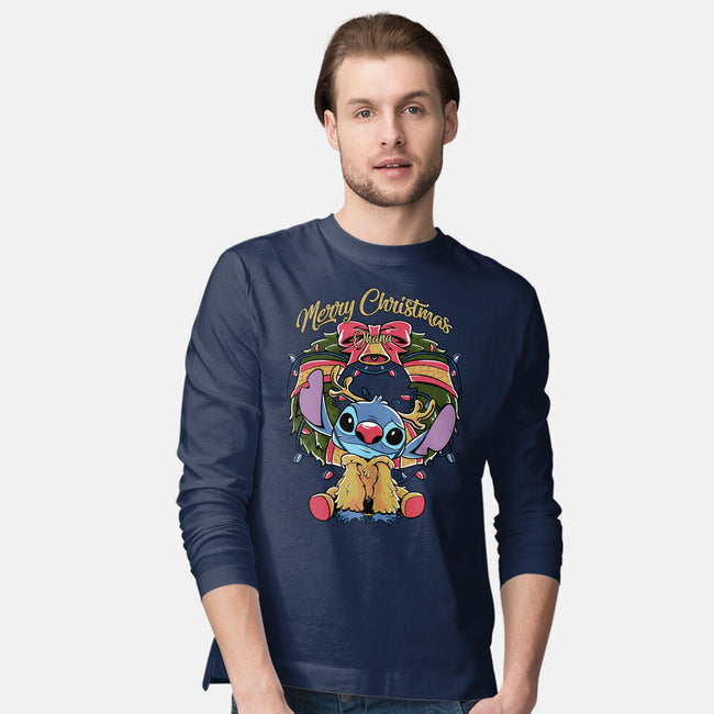 Stitch Christimas-Mens-Long Sleeved-Tee-Nihon Bunka