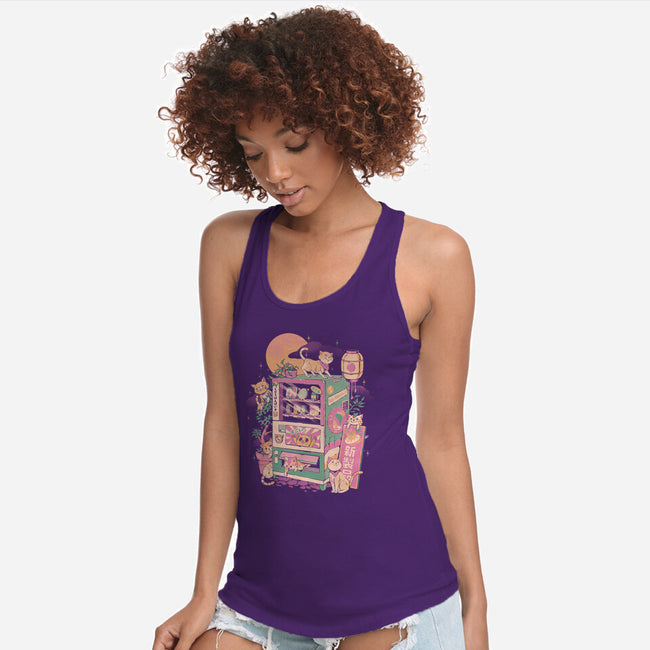 Cat Vending Machine-Womens-Racerback-Tank-ilustrata