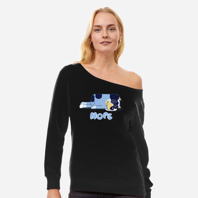 Nope Dad-Womens-Off Shoulder-Sweatshirt-rocketman_art