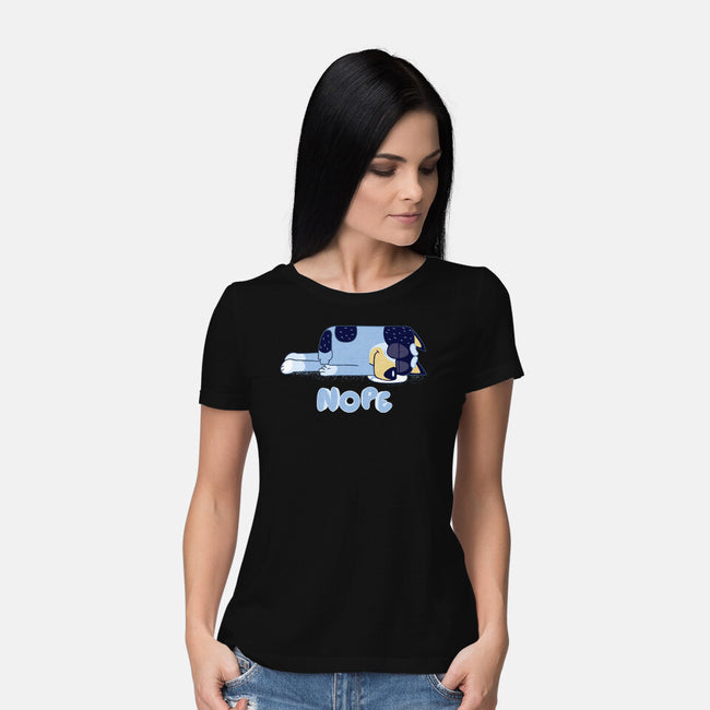 Nope Dad-Womens-Basic-Tee-rocketman_art