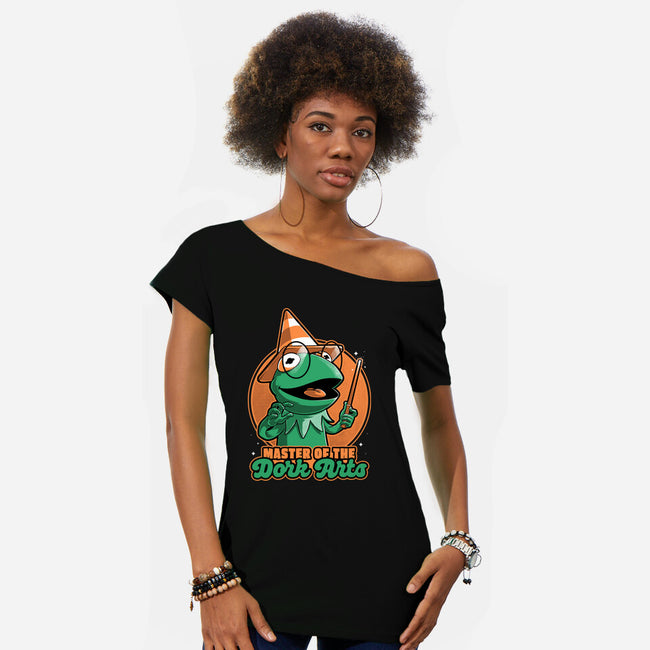 Dark Magic Frog-Womens-Off Shoulder-Tee-Studio Mootant