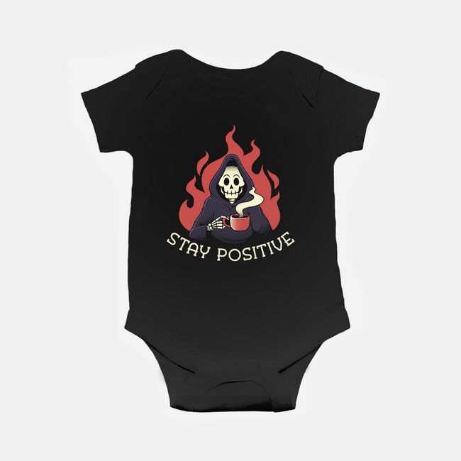 Death Drinking Coffee-Baby-Basic-Onesie-tobefonseca