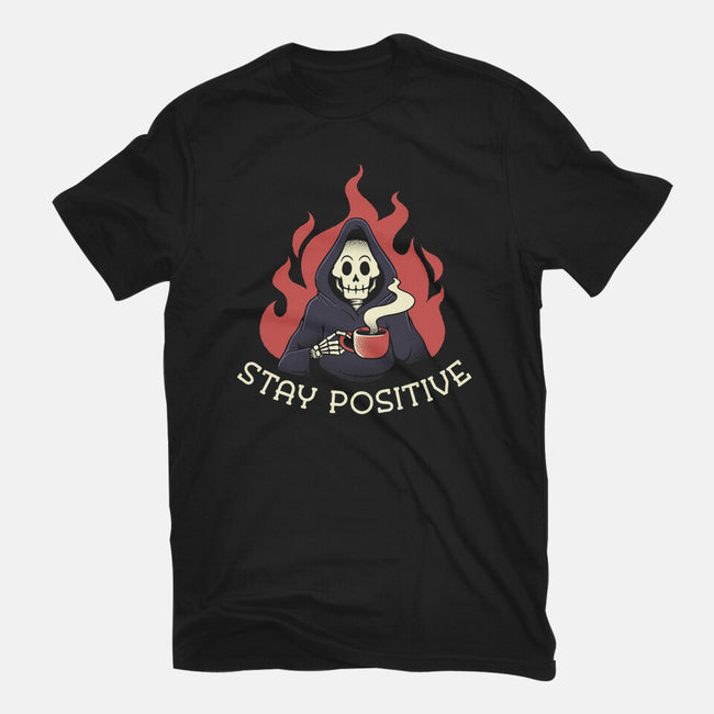 Death Drinking Coffee-Unisex-Basic-Tee-tobefonseca