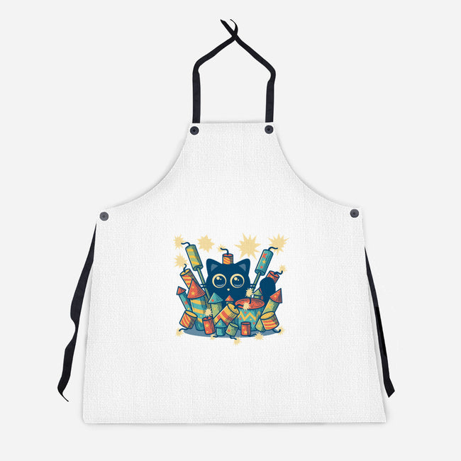 Explosive Kitty-Unisex-Kitchen-Apron-erion_designs