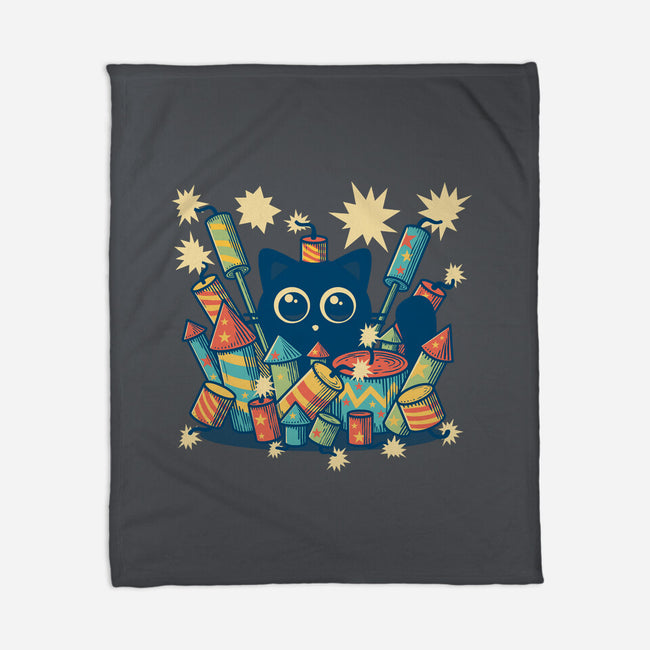 Explosive Kitty-None-Fleece-Blanket-erion_designs