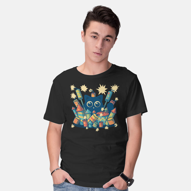 Explosive Kitty-Mens-Basic-Tee-erion_designs