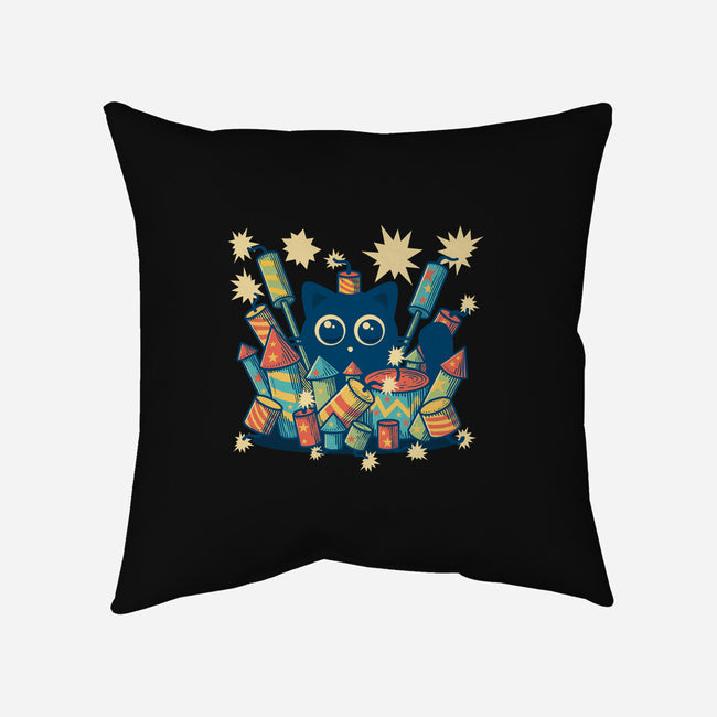 Explosive Kitty-None-Removable Cover-Throw Pillow-erion_designs