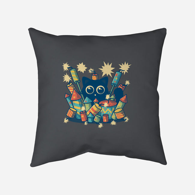 Explosive Kitty-None-Removable Cover-Throw Pillow-erion_designs