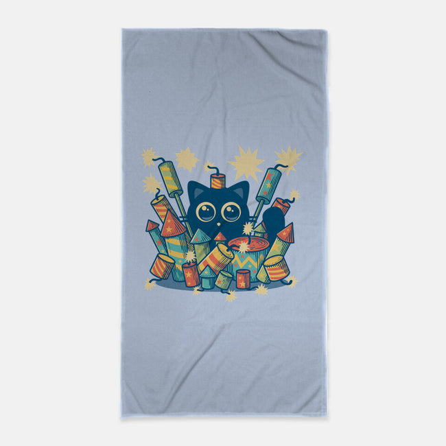 Explosive Kitty-None-Beach-Towel-erion_designs