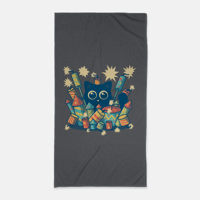 Explosive Kitty-None-Beach-Towel-erion_designs