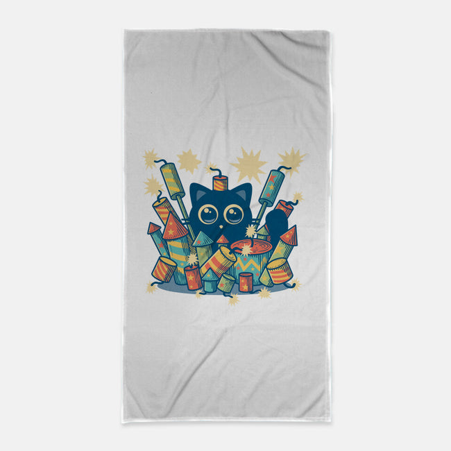 Explosive Kitty-None-Beach-Towel-erion_designs