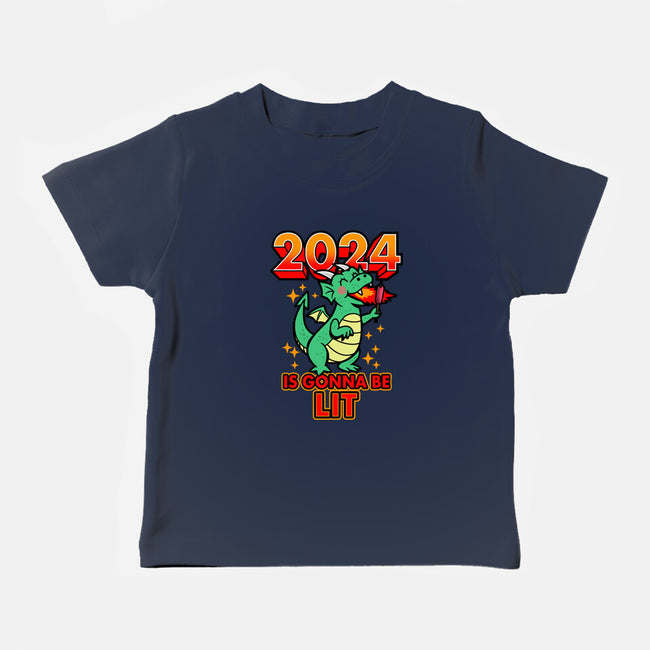 2024 Is Gonna Be Lit-Baby-Basic-Tee-Boggs Nicolas