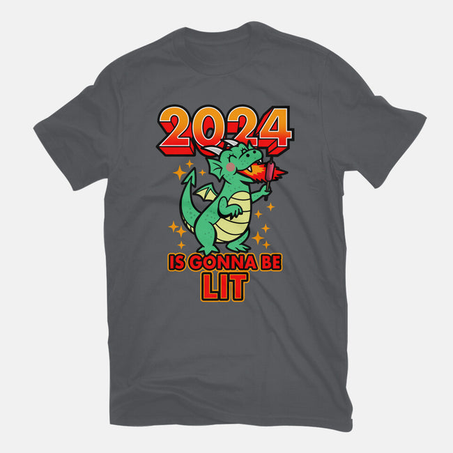 2024 Is Gonna Be Lit-Unisex-Basic-Tee-Boggs Nicolas