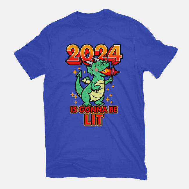 2024 Is Gonna Be Lit-Unisex-Basic-Tee-Boggs Nicolas