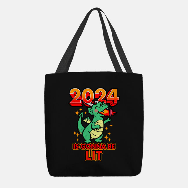 2024 Is Gonna Be Lit-None-Basic Tote-Bag-Boggs Nicolas