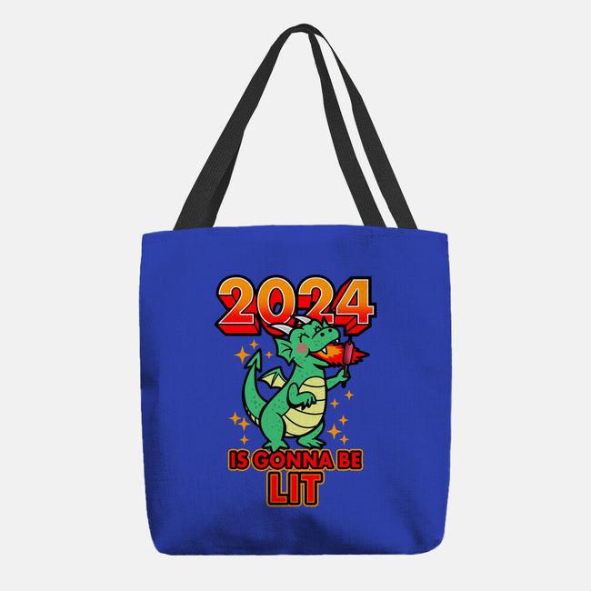 2024 Is Gonna Be Lit-None-Basic Tote-Bag-Boggs Nicolas