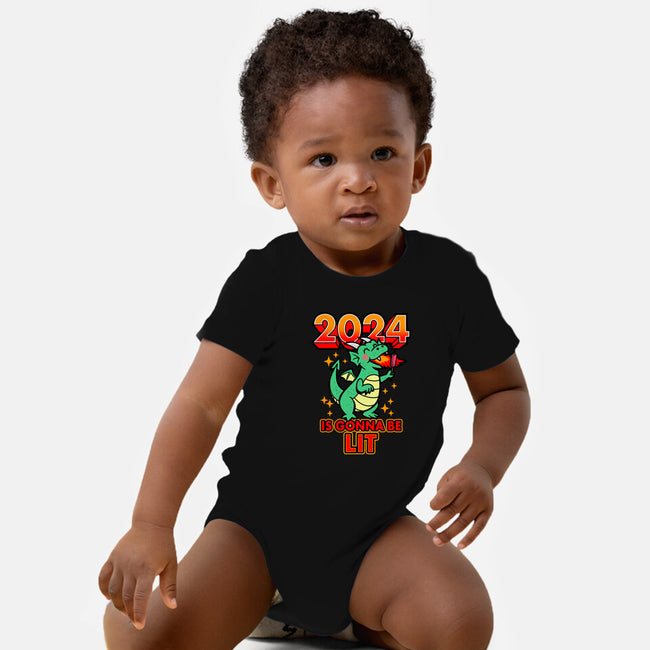 2024 Is Gonna Be Lit-Baby-Basic-Onesie-Boggs Nicolas