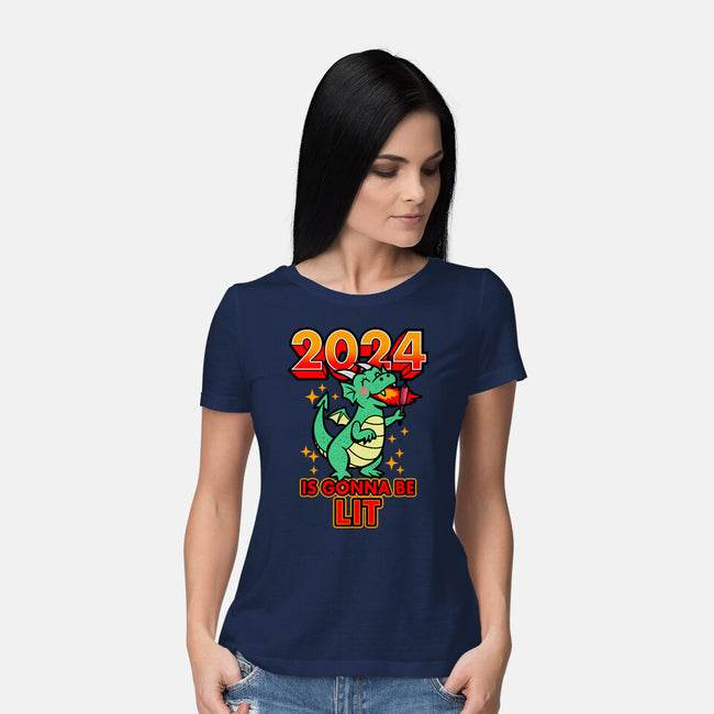 2024 Is Gonna Be Lit-Womens-Basic-Tee-Boggs Nicolas