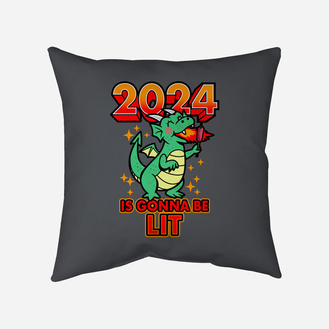 2024 Is Gonna Be Lit-None-Removable Cover-Throw Pillow-Boggs Nicolas