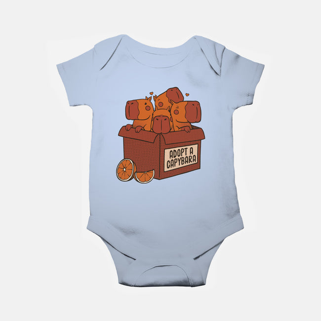 Adopt A Capybara-Baby-Basic-Onesie-tobefonseca